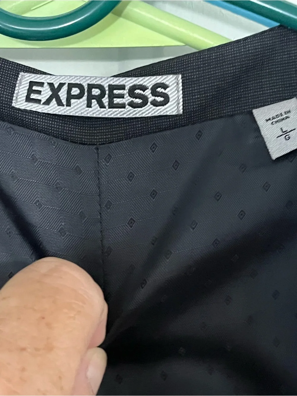 Express Men's Dark Charcoal Tailored Dress Vest and pants